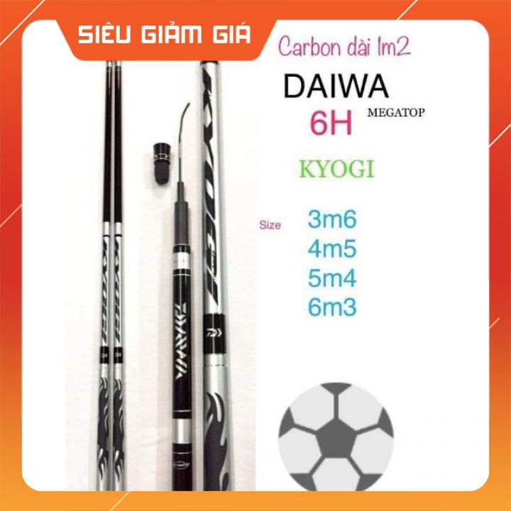 [CACBON Xoắn] Cần Câu Tay Cần Câu Đơn DAIWA KYOGI 6H Đủ Size