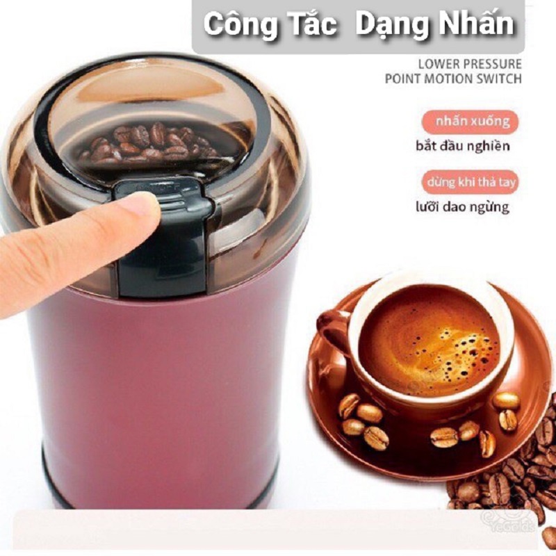 Máy Xay Cà Phê Nghiền Bột Mini Cầm Tay Đa Năng - Máy Xay Các Loại Hạt Ngũ Cốc, Gia Vị, Dược Liệu, Hạt Cà Phê