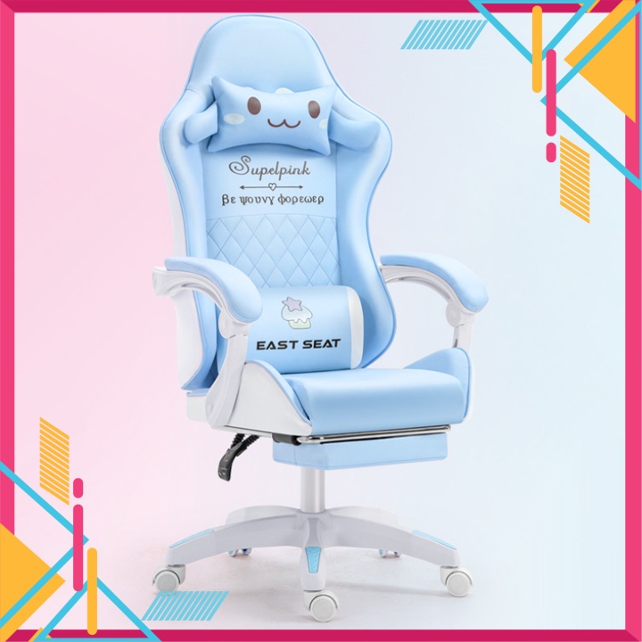Ghế Chơi Game Cao Cấp Có Gác Chân Ngả Lưng💖💖Ghế  Gaming Chất Liệu Da Pu Mẫu 2022