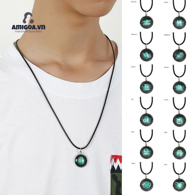 ✨✨Vòng cổ Mặt Hình 12 Cung Hoàng Đạo Đính Đá Phát Sáng