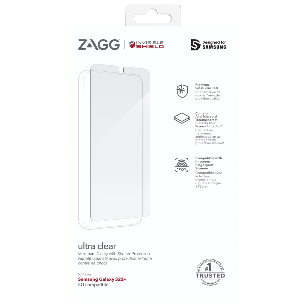 Miếng dán màn hình SamSung S22 InvisibeShield Ultra Clear