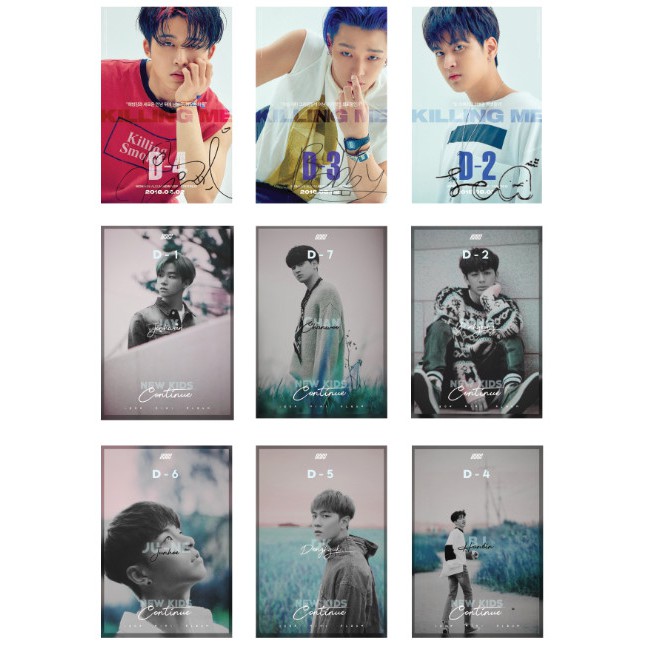 Lomo card ảnh nhóm IKON New Kids: CONTINUE - Killing Me concept photo full 27 ảnh Có chữ ký