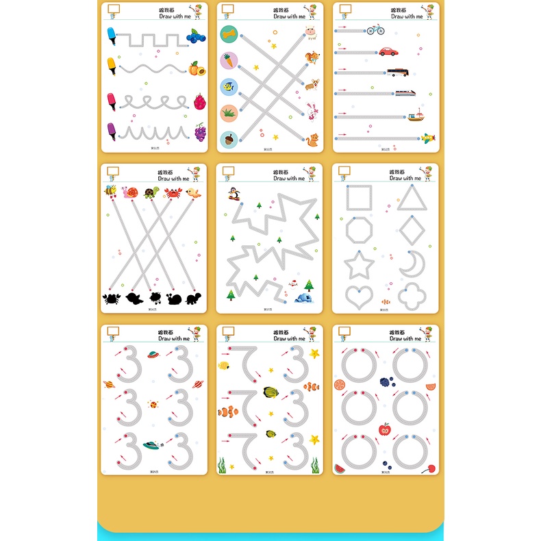 Tập tô vẽ viết thông minh xóa được - Đồ chơi Giáo dục toàn diện Montessori cho bé từ 2 3 4 5 tuổi