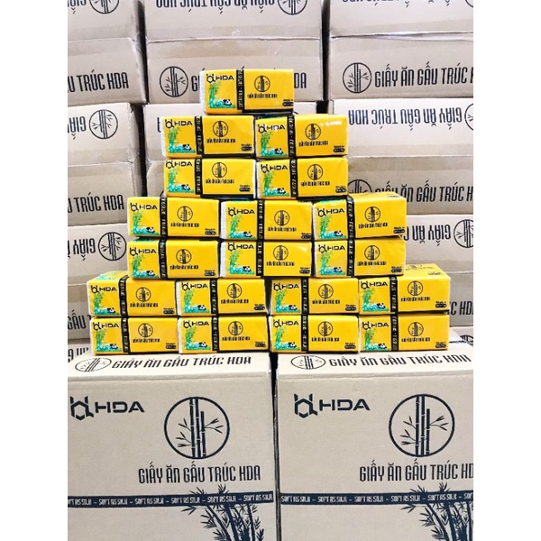 [FREESHIP] GIẤY ĂN GẤU TRÚC HDA CAO CẤP SIÊU DAI LOẠI MỚI (THÙNG 30 GÓI).