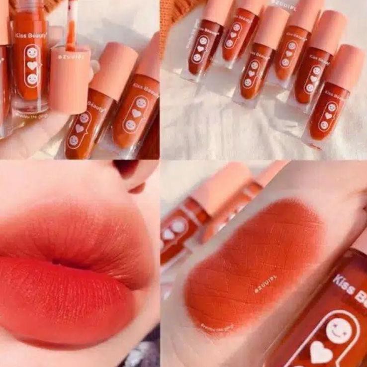 (Hàng Mới Về) Set 6 Son Kem Lì Mịn Mượt Như Nhung Kiss Beauty No.70256 6pc | BigBuy360 - bigbuy360.vn