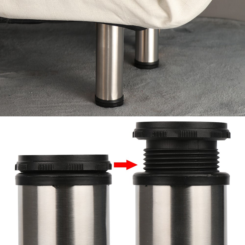 Chiều cao có thể điều chỉnh đồ nội thất bằng thép không gỉ Chân / Chân Tủ bếp Ghế sofa Chân tròn