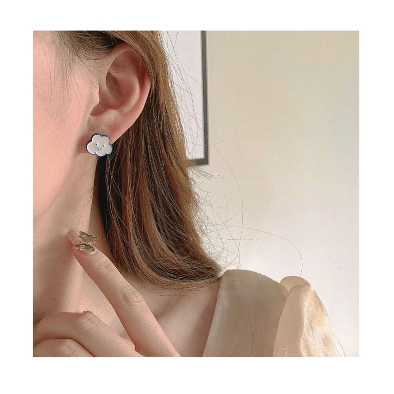 Đôi Bông Tai Dáng Rơi Họa Tiết Hoa Đính Ngọc Trai Thời Trang Cho Nữ