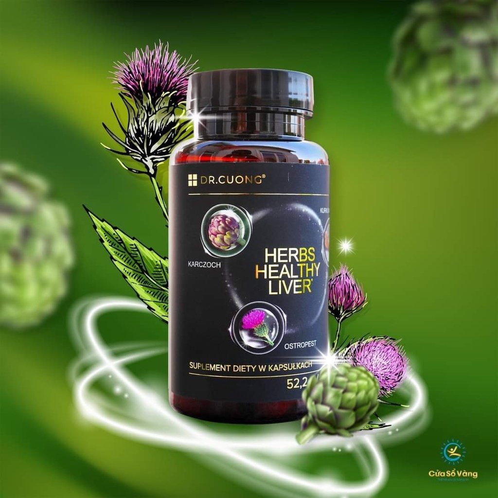 Herbs Healthy Liver Cửa Sổ Vàng Official – Hỗ Trợ Tăng Cường Chức Năng Gan 60 viên/ hộp