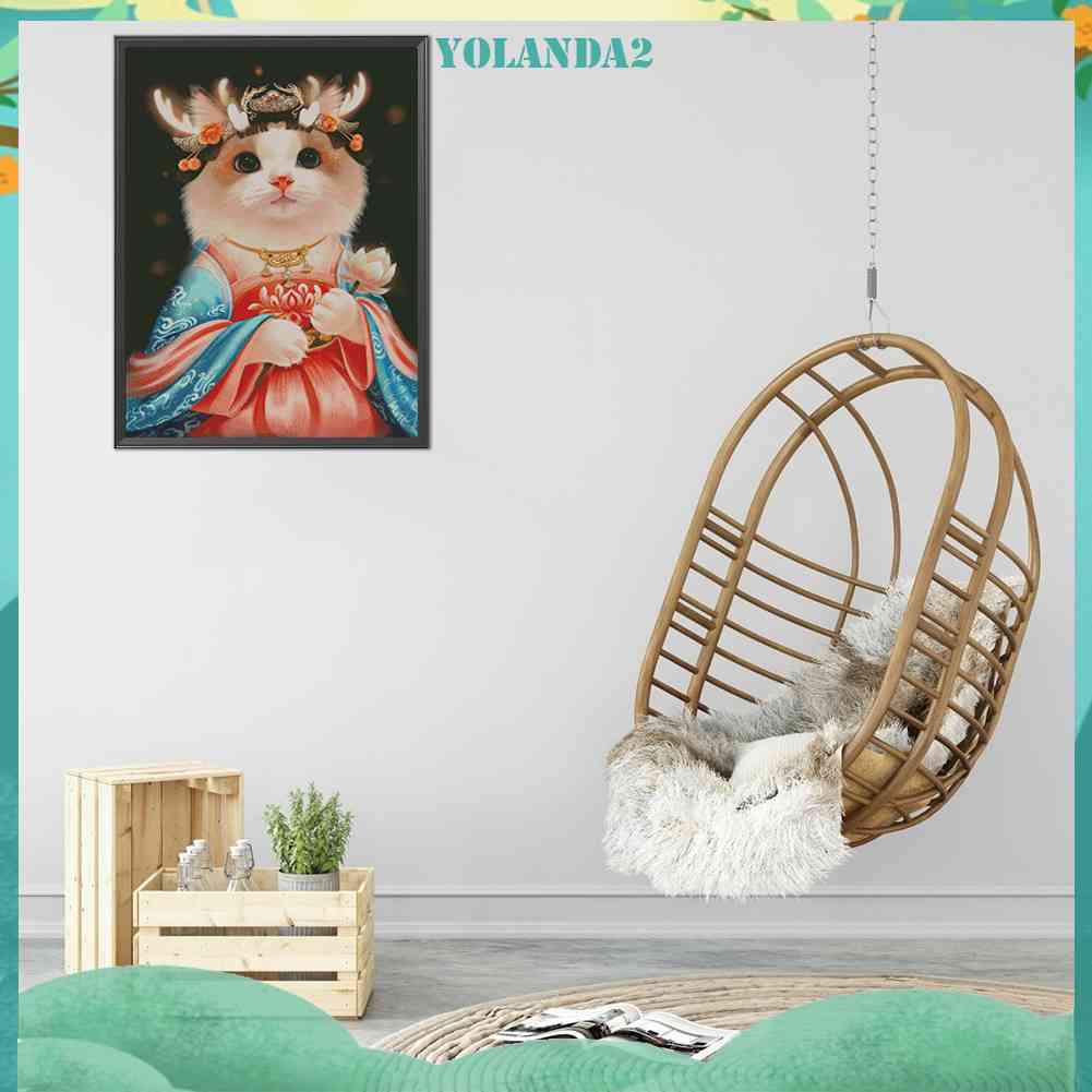 Bộ Tranh Thêu Chữ Thập DIY Hình Mèo Và Hươu 11CT