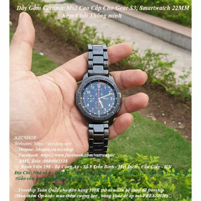 Dây gốm cao cấp cho đồng hồ - 20mm và 22mm- Ceramic cho Smartwatch (MS2)
