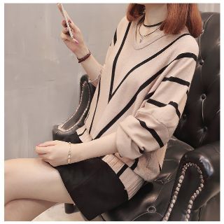 ÁO LEN CÁNH DƠI CỔ TIM SỌC V