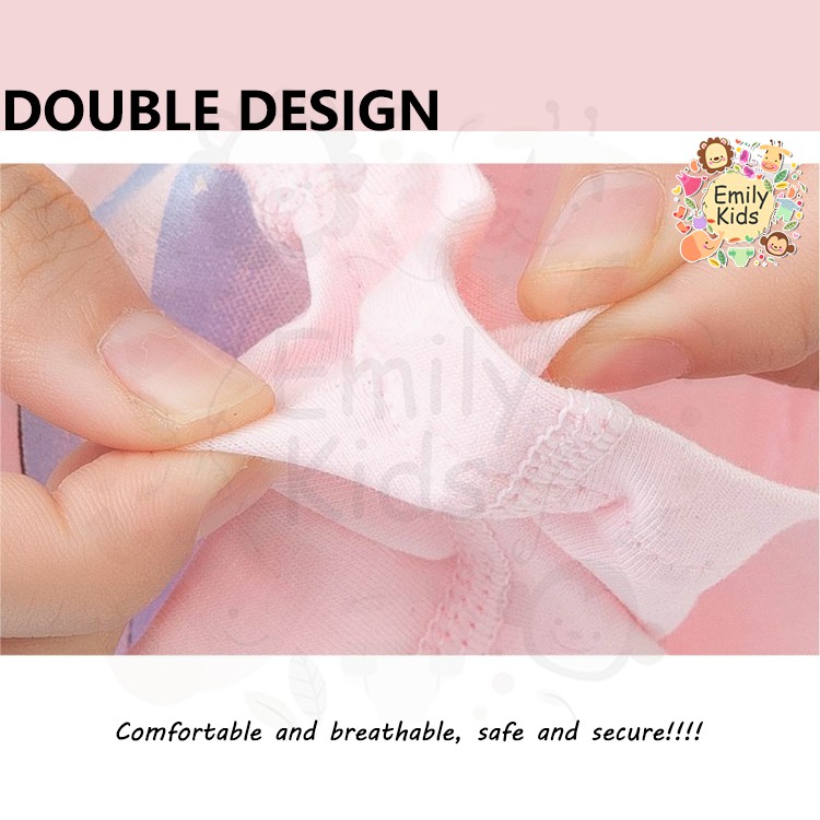 Quần Lót Boxer Cotton Trơn Thoáng Khí Kháng Khuẩn Thoải Mái In Họa Tiết Công Chúa Cho Bé Gái 3-12 Tuổi