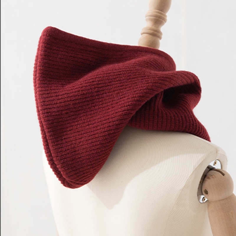 Yoioi Khăn Choàng Có Mũ Giả Có Thể Tháo Rời Dáng Dài Phong Cách Hàn Quốc Thời Trang Thu