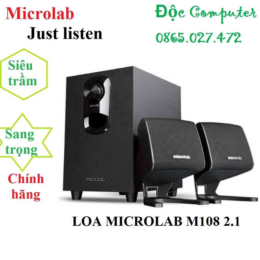 Loa Máy Tính Microlab M108 2.1_ Hàng chính hãng bảo hành 12 tháng