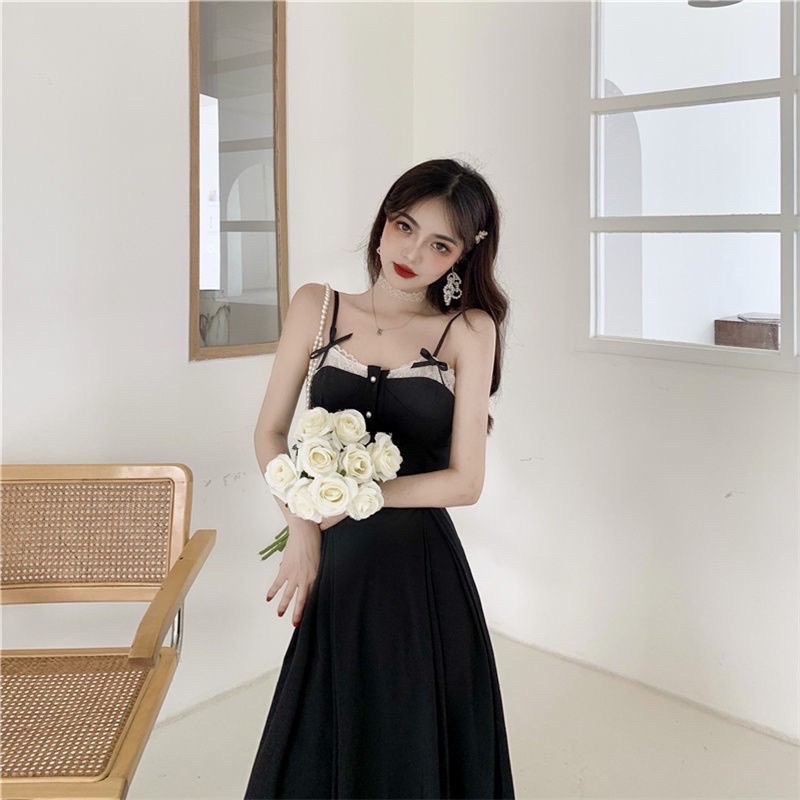Váy 2 dây dáng dài phong cách cổ điển