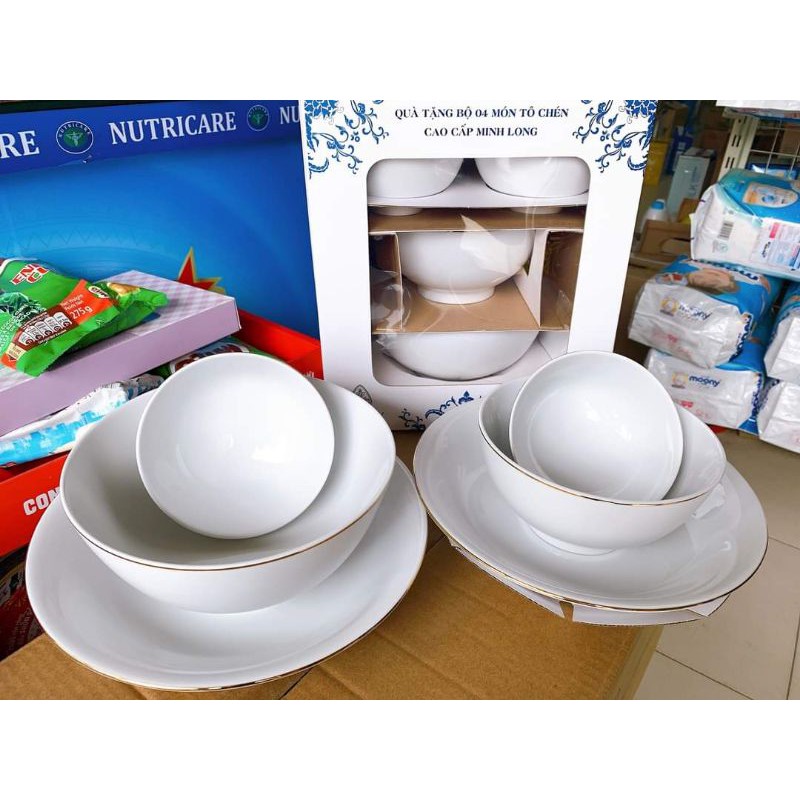 Bộ bát đĩa Minh Long Viền Vàng 5 món | BigBuy360 - bigbuy360.vn