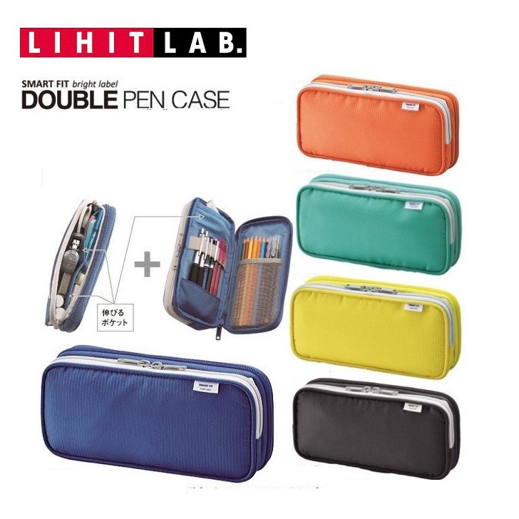 Túi vải đựng bút 2 ngăn LIHIT LAB A7661