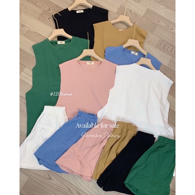 SET đồ bộ tanktop mùa hè vải cotton mỏng mát