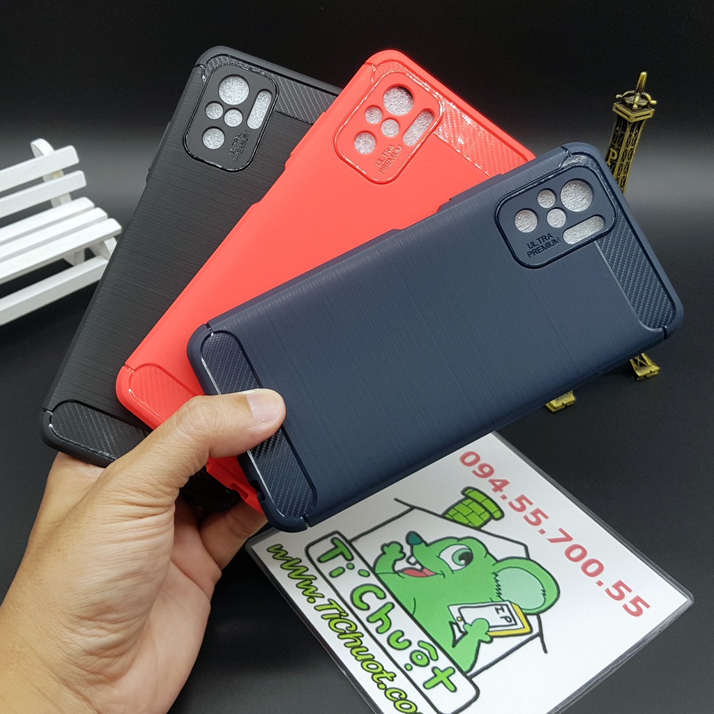 [Ảnh Thật] Ốp Lưng Xiaomi Redmi Note 10 4G/ Note 10S Dẻo Carbon Phay Xước Chống Sốc