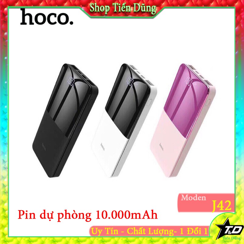 PIN SẠC DỰ PHÒNG HOCO J42 dung lượng 10000mAh cực kỳ đẹp có màn hình LCD hiển thị pin