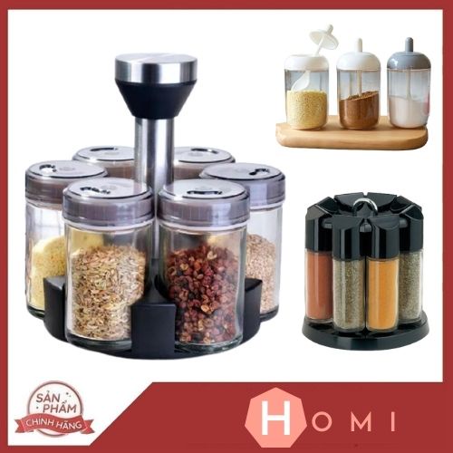 , hủ gia vị nhà bếp tiện lợi có nắp xoay đa năng - Danami Store