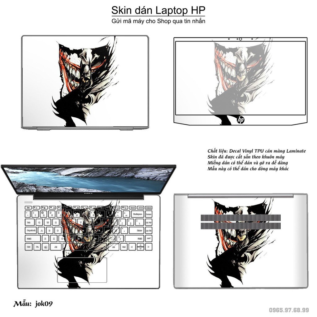 Skin dán Laptop HP in hình Joker _nhiều mẫu 2 (inbox mã máy cho Shop)