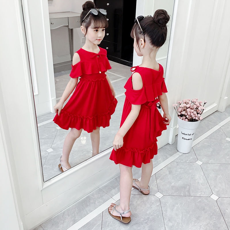 Đầm Múa Ba Lê Tay Phồng Màu Đỏ Thời Trang 2023 Cho Bé Gái Từ 3-4 - 5-6 - 7-8 - 9-10 - 11-12 Tuổi Phụ Kiện Chuyên Dụng Dành Cho Bé