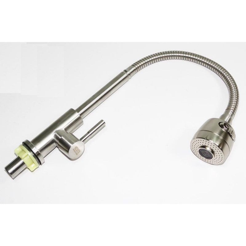 Vòi nước rửa chén bẻ lạnh inox SUS 304- xoay 360⁰ . Dây cấp nước 50cm giá rẻ tại Tphcm