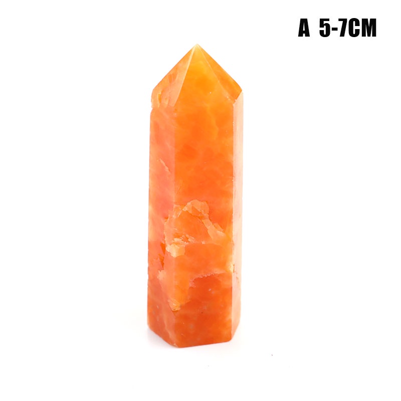 {FCC} 1pc Natural Sunstone Healing Energy Stone Quartz Tower Orange Ornament Reiki{akindofstar1.vn}