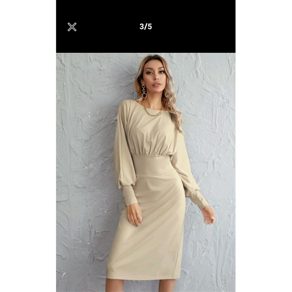 Đầm Ôm Duyên Dáng Tay Phồng Thanh Lịch Siêu Sang 508