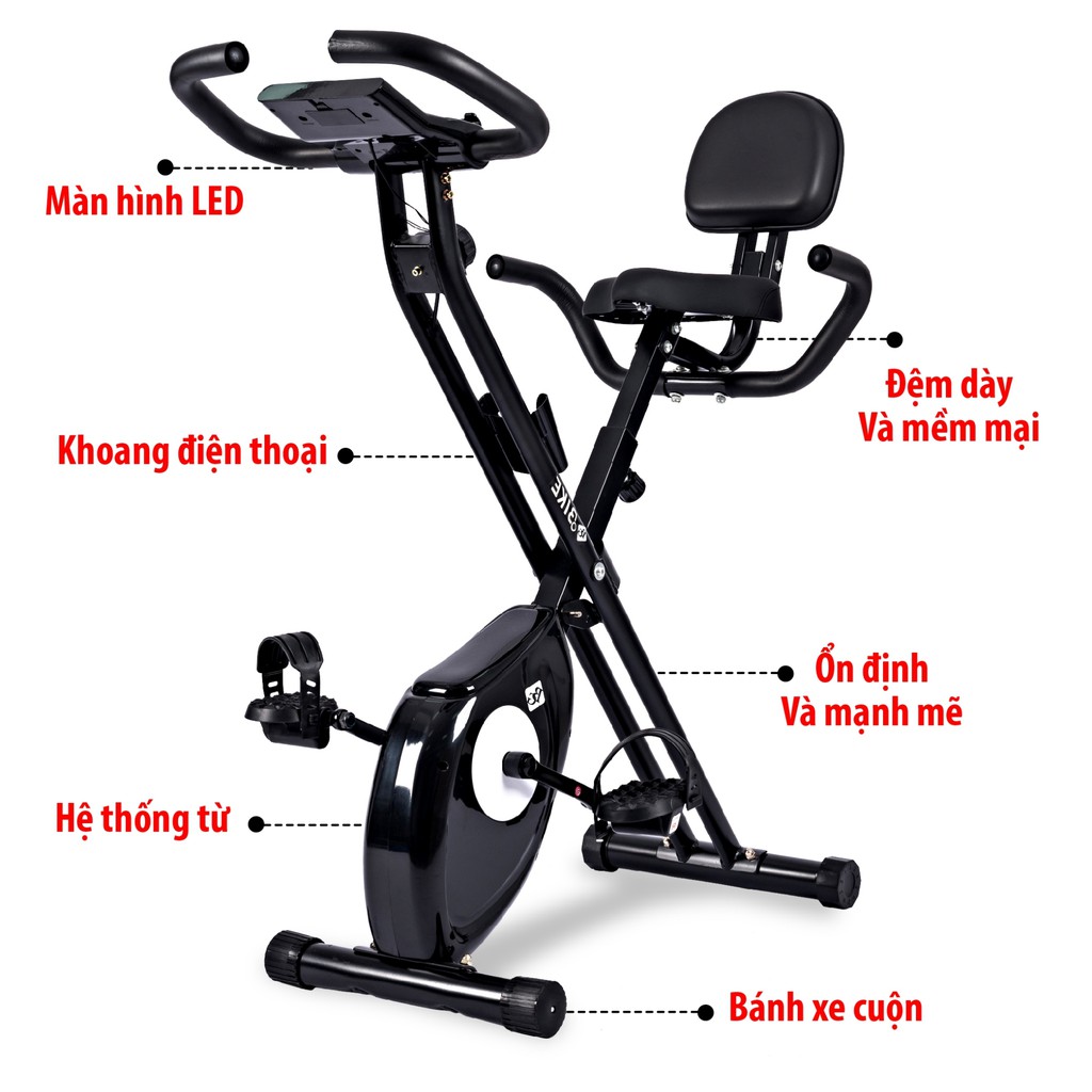 CHAIR19 Exercise - Xe đạp tập thể dục Thái Lan Exercise Bike mẫu YS04 có tựa lưng cực êm