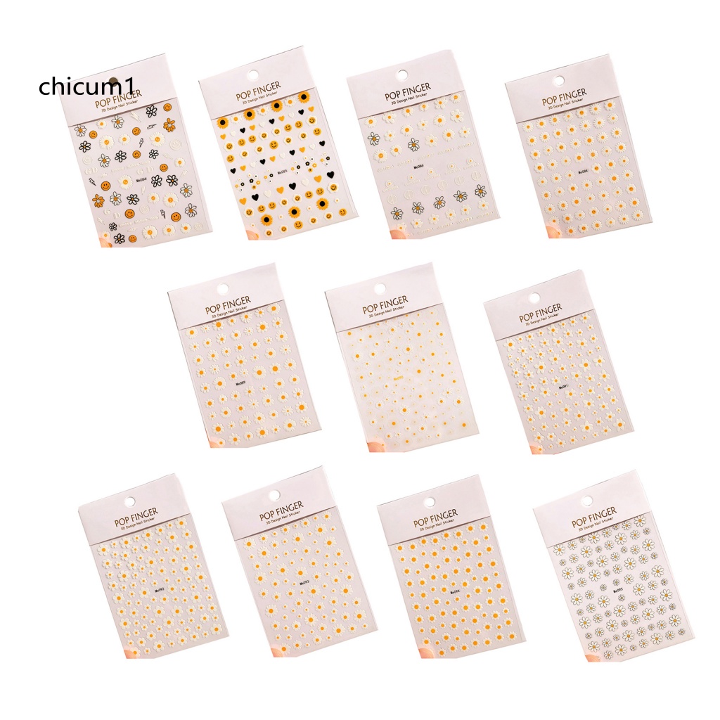Nhãn Dán Trang Trí Móng Tay Họa Tiết Hoa Hướng Dương Thời Trang Dành Cho Nữ