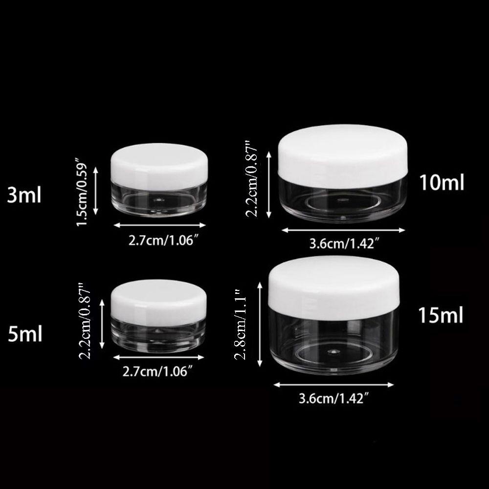 Bộ 5 Hộp Đựng Kem Mỹ Phẩm 3 / 5 / 10 / 15ml Tiện Dụng Mang Theo Du Lịch