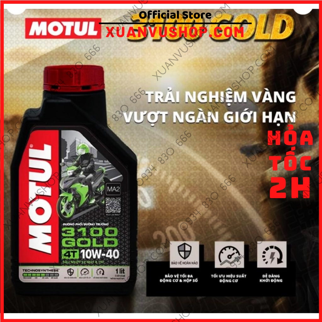 Nhớt Motul 3100 GOLD 1L 800ml cao cấp xe số sirius wave ex150 winner sonic raider satria dream exciter XUANVUSHOP