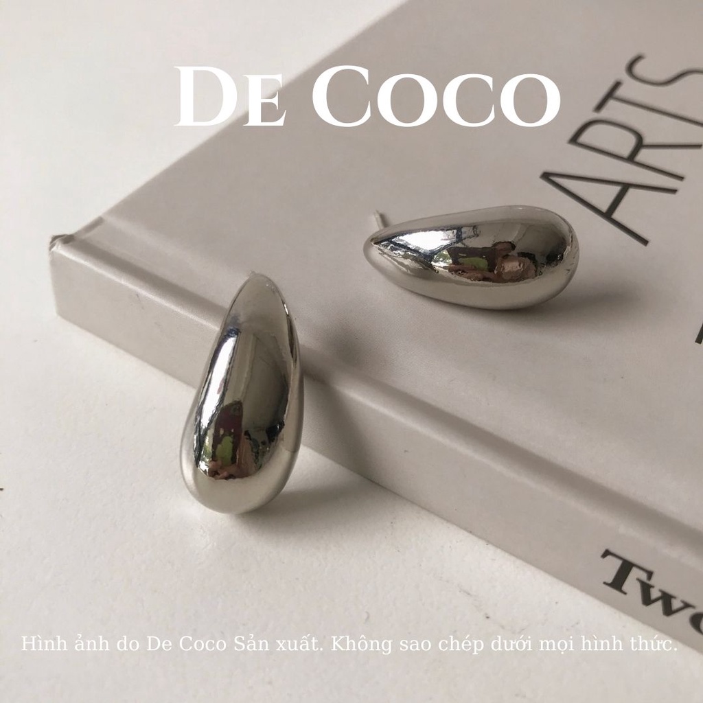 Khuyên tai bông tai nữ Silver Ball decoco.accessories