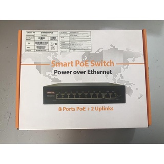 Switch POE 8+2 Port Smart (bộ chia mạng PoE 8 cổng, 2 cổng uplink) hàng chính hãng Global