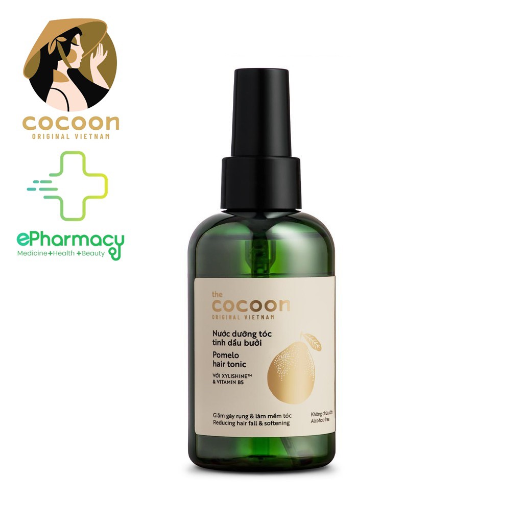 Nước Dưỡng Tóc Tinh Dầu Bưởi COCOON giảm rụng tóc, kích thích mọc tóc (Phiên Bản 2020) - Pomelo Hair Tonic 140mL