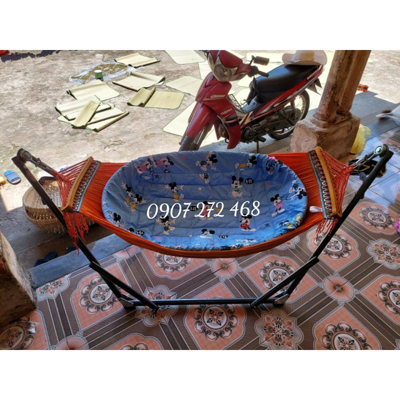 combo sỉ nôi tre và nệm lót bọc nôi