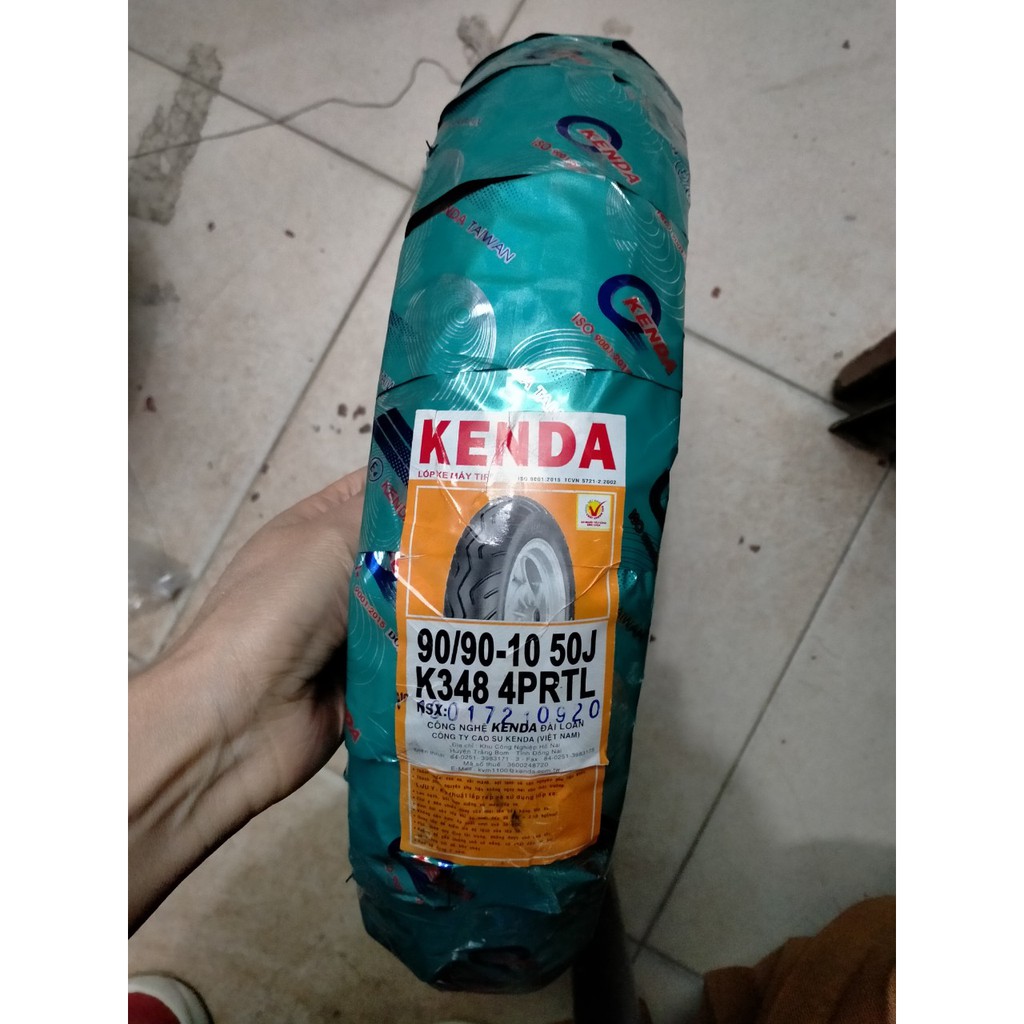 VỎ  XE MÁY 90/90-10 KHÔNG SĂM KENDA