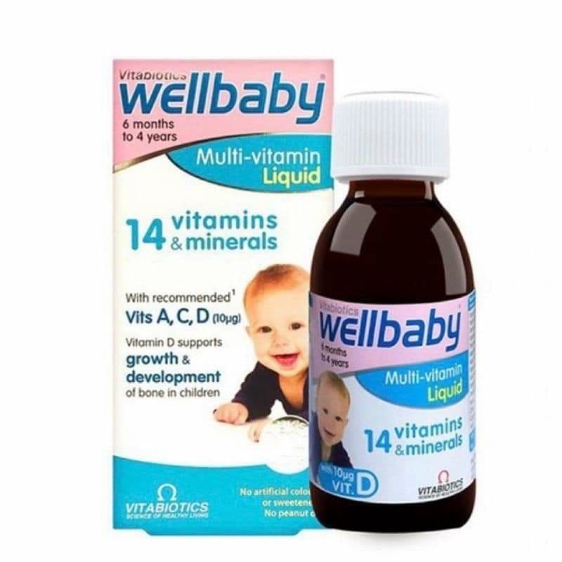 Vitamin tổng hợp wellbaby cho bé 150ml [ Anh] date xa