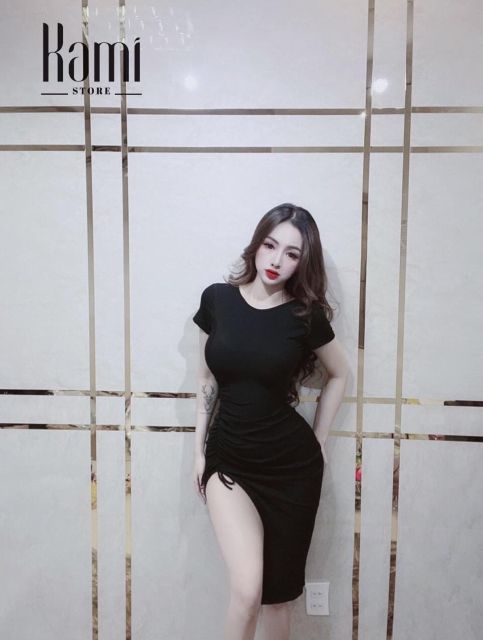 Đầm body xẻ tà đây rút | BigBuy360 - bigbuy360.vn