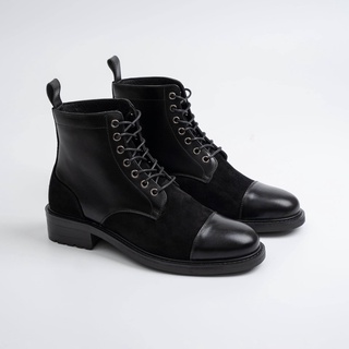 Giày cao cổ Ankle boots Da bò nhập khẩu