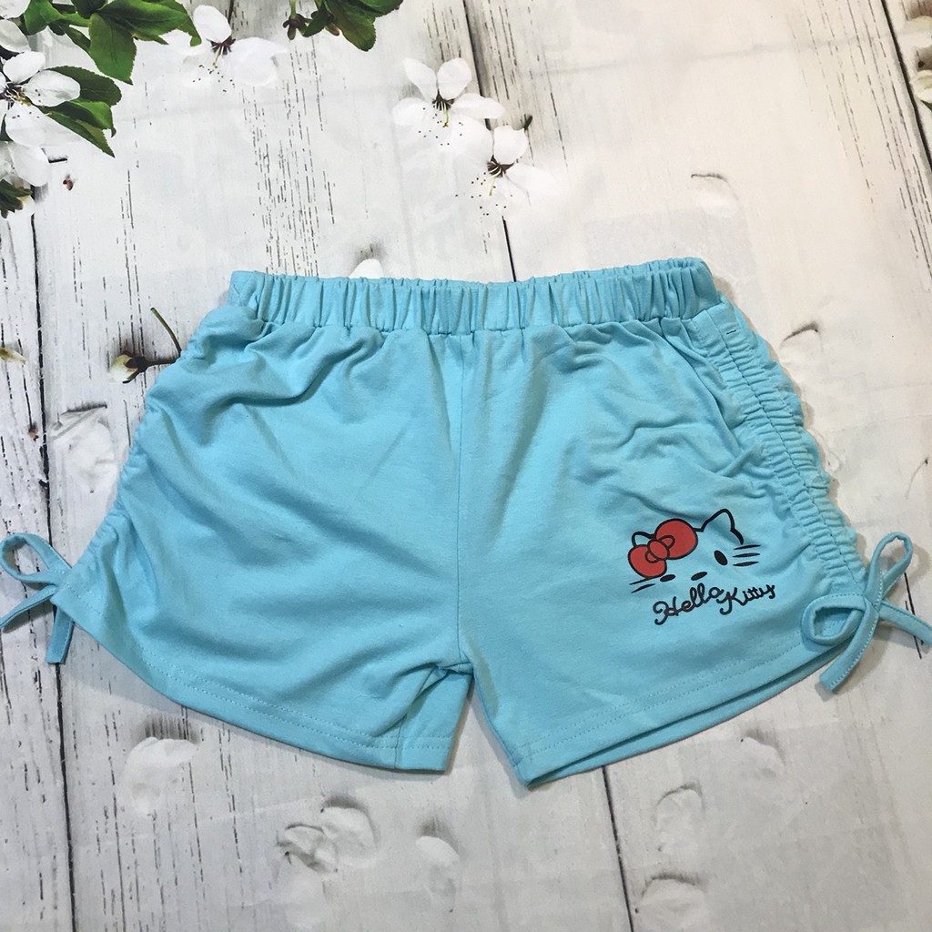 Quần đùi cotton rút dây 2 bên cho bé gái từ 10-40kg (1-13T) BGMH34