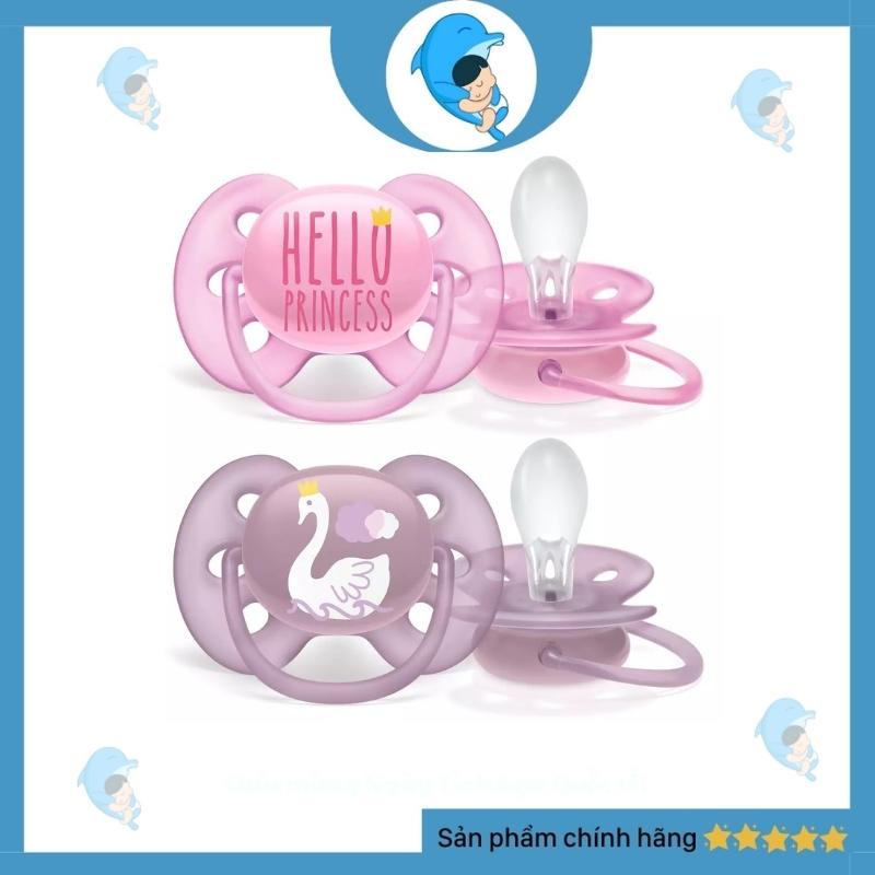 Ti Giả Ti Ngậm Chỉnh Nha Đầu Dẹt Siêu Mềm Avent Ultra Soft Chính Hãng An Toàn Cho Bé 6-18m