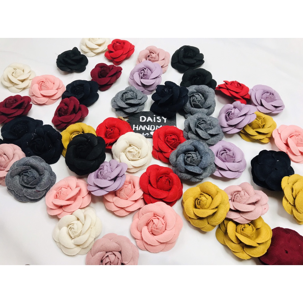 Cài áo hoa trà handmade nhiều màu  hàn quốc