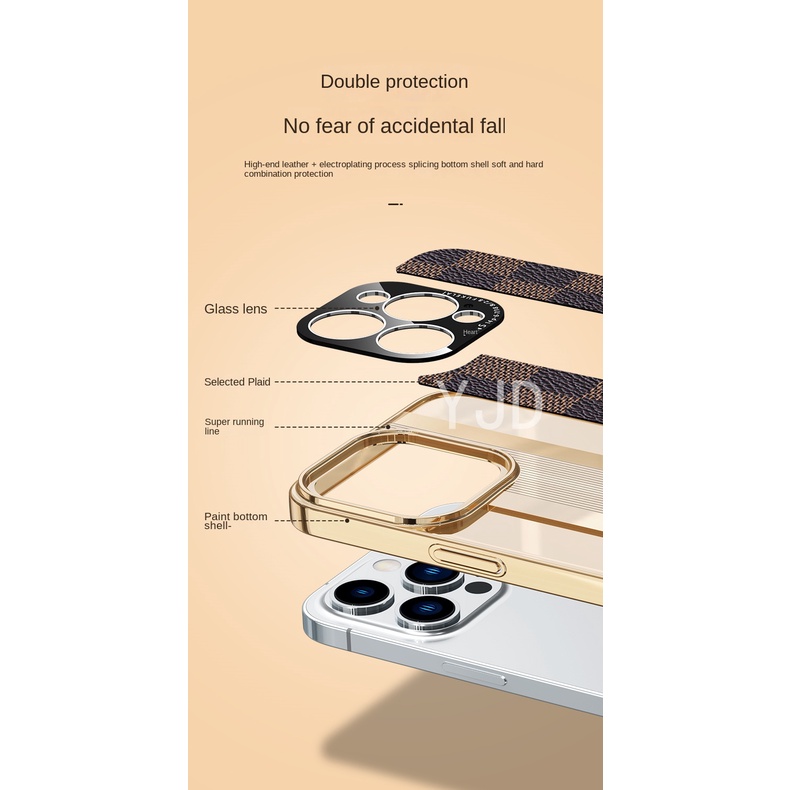 Ốp Điện Thoại Mặt Da Chống Sốc Cao Cấp Cho Iphone 14 Plus 14 Pro Max