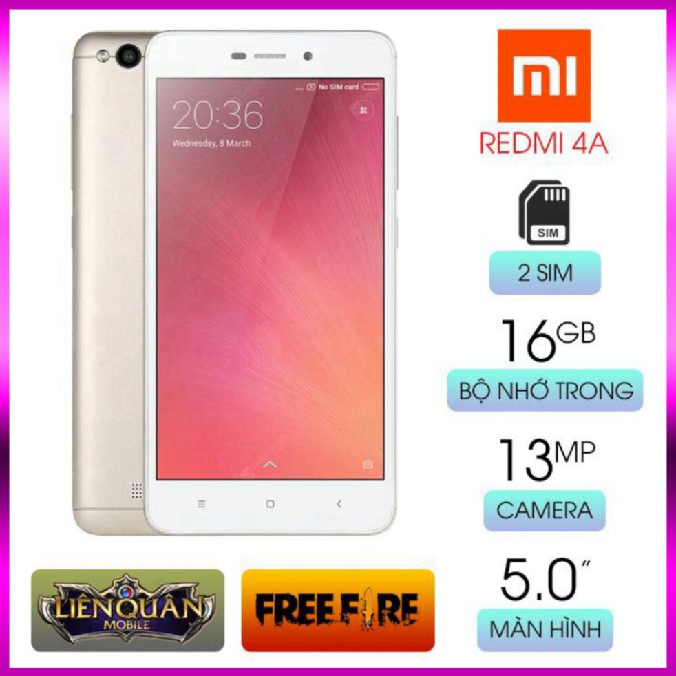 RẺ NHÂT THỊ TRUONG Điện Thoại Cảm Ứng Xiaomi Redmi 4A Câu Hình Cao Chơi Game Nặng Màn Hình 5inch Xem Video Nét Mượt Mà R