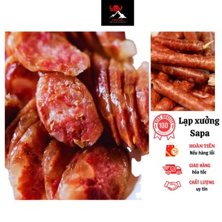 Lạp Xưởng tươi Sapa thơm ngon gói 100gr ăn thử tiết kiệm, nhà làm không chất bảo quản, sấy bằng than củi nhãn.