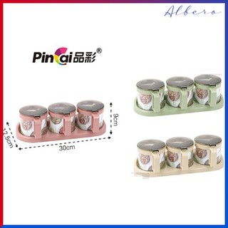 Bộ 4 hũ đựng gia vị Cao cấp - Trang điểm cho nhà bếp