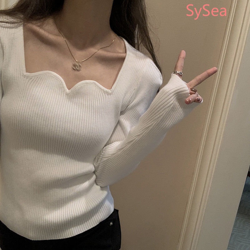 Áo Dệt Kim Màu Sắc Đơn Giản Quyến Rũ Cho Nữ